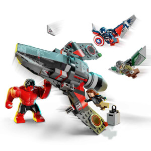 LEGO Marvel Kaptan Amerika ile Red Hulk Savaşı 76292 - 7 Yaş ve Üzeri Süper Kahraman Seven Çocuklar için İnşa Edilebilen Süper Kahraman Jeti İçeren Yaratıcı Oyuncak Yapım Seti (223 Parça)