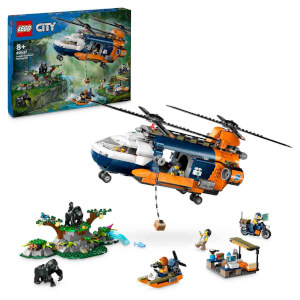 LEGO City Orman Kaşifinin Helikopteri Kamp Yerinde 60437 - 8 Yaş ve Üzeri Çocuklar için Yaratıcı Oyuncak Yapım Seti (881 Parça)