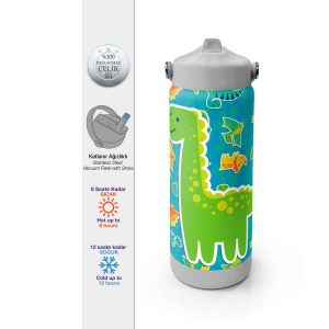 Coral High Dinozor Desenli Çelik Termos Matara 650 Ml 38395