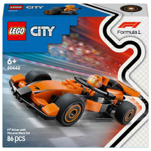 LEGO City McLaren Yarış Arabalı F1 Sürücüsü 60442 - 6 Yaş ve Üzeri Çocuklar için Mini Yarış Arabası İçeren Yaratıcı Oyuncak Yapım Seti (86 Parça)