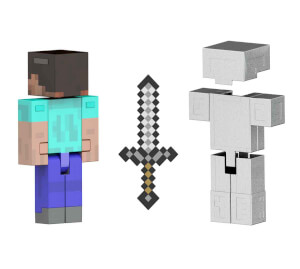 Minecraft Diamond Level Steve Figür Seti HLL30