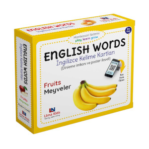 English Words İngilizce Kelime Kartları Meyveler