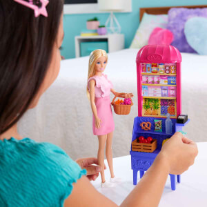 Barbie ve Teresa'nın Dostluk Tarifi Malibu Markette Bebek ve Oyun Seti JCT05