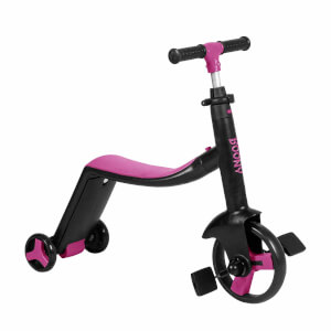 3 Tekerlekli 3in1 Pembe Scooter