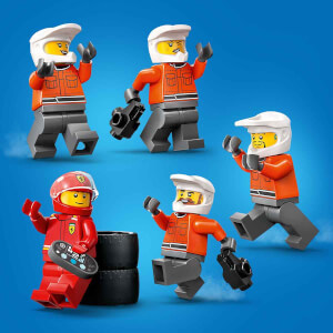 LEGO City Ferrari Arabalı F1 Pit Stop ve Pit Ekibi 60443 - 6 Yaş ve Üzeri Çocuklar için Yarış Arabası İçeren Yaratıcı Oyuncak Yapım Seti (322 Parça)