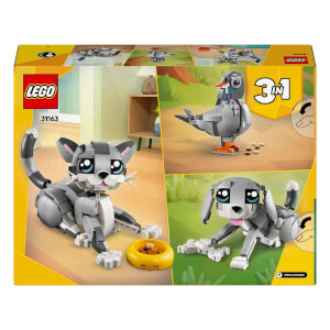 LEGO Creator 3’ü 1 Arada Oyunbaz Kedi 31163 - 8 Yaş ve Üzeri Çocuklar için Köpek veya Güvercin Figürüne Dönüşebilen Yaratıcı Oyuncak Yapım Seti (407 Parça)