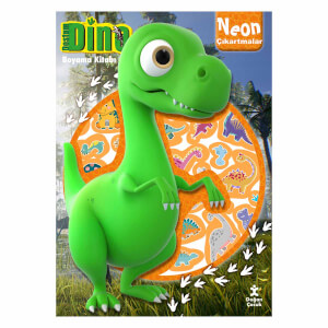 Dostum Dino Neon Çıkartmalı Boyama Kitabı