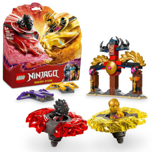 LEGO NINJAGO Ejderha Spinjitzu Savaş Paketi 71826 - 6 Yaş ve Üzeri Çocuklar için 2 Ninja Minifigürü İçeren Yaratıcı Oyuncak Yapım Seti (186 Parça)