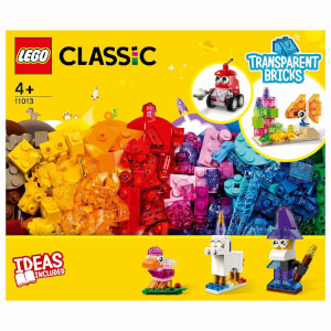  LEGO Classic Yaratıcı Şeffaf Yapım Parçaları 11013 Şeffaf Yapım Parçaları İçeren Yapım Seti; Yaratıcı Oyunları Teşvik Eder (500 Parça)