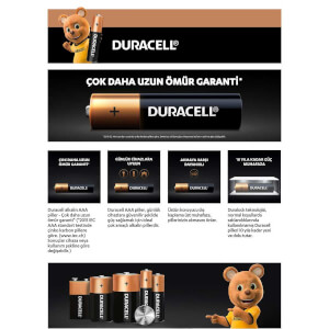 Duracell Basic İnce Kalem Pil AAA 6'lı 