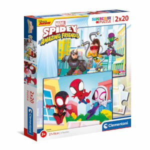 2 x 20 Supercolor Puzzle: Marvel Spidey Amazing Friends