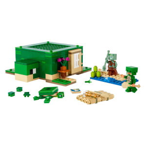 LEGO Minecraft Kaplumbağa Plaj Evi 21254 - 8 Yaş ve Üzeri Macera Oyunları Yedi Çocuk İçin 3 adet LEGO Minecraft Minifigürü İçeren Yaratıcı Oyuncak Yapım Seti (234 Parça)