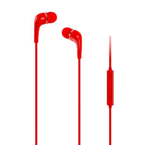 Mojue WE01 Kumandalı ve Mikrofonlu Kulak İçi Kulaklık Kırmızı