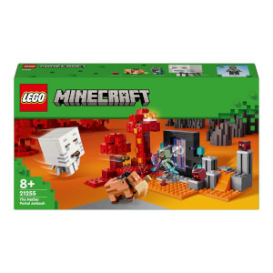 LEGO® Minecraft® Nether Geçidi Pususu 21255 - 8 Yaş ve Üzeri Macera Oyunları Yedi Çocuk İçin Yaratıcı Oyuncak Yapım Seti (352 Parça)