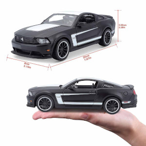 1:24 Ford Mustang Boss 302 Matte Black Model Araba