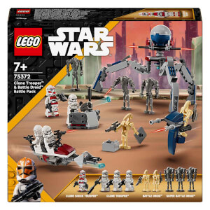 LEGO® Star Wars™ Klon Trooper ve Savaş Droidi Savaş Paketi Seti 75372- 7 Yaş ve Üzeri Star Wars Sevenler için Yaratıcı Oyuncak Yapım Seti (215 Parça)