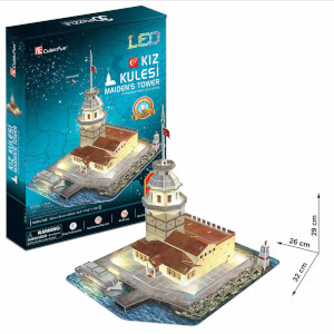 66 Parça 3D Puzzle: Kız Kulesi Led Işıklı
