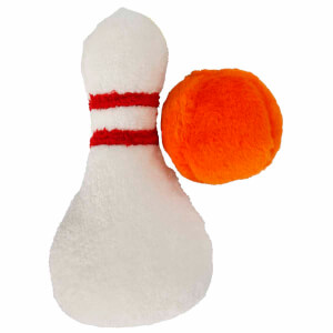 Havhav - Hışırtılı Vik Vik Peluş Köpek Oyuncağı Bowling Seti