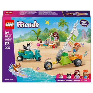 LEGO Friends Sörfçü Köpekler ve Scooter Macerası 42641 - 6 Yaş ve Üzeri Çocuklar için Mini Bebek İçeren Yaratıcı Oyuncak Yapım Seti (113 Parça)