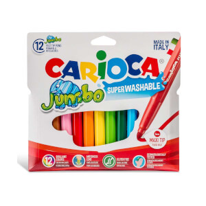 Carioca Jumbo Yıkanabilir Keçeli Boya Kalemi 12'li