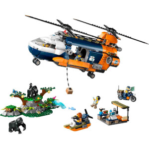 LEGO City Orman Kaşifinin Helikopteri Kamp Yerinde 60437 - 8 Yaş ve Üzeri Çocuklar için Yaratıcı Oyuncak Yapım Seti (881 Parça)