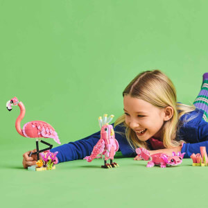 LEGO Creator 3’ü 1 Arada Vahşi Hayvanlar: Pembe Flamingo 31170 - 8 Yaş ve Üzeri Çocuklar için Kakadu Papağanı veya Aksolotl’a Dönüşebilen Yaratıcı Oyuncak Yapım Seti (288)
