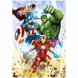 60 Parça Supercolor Puzzle: Marvel Avengers 