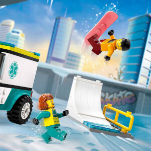 LEGO® City Acil Ambulansı ve Snowboardcu 60403 - 4 Yaş ve Üzeri İçin Minifigür İçeren Yaratıcı Oyuncak Yapım Seti (79 Parça)