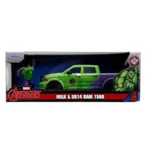 1:24 Marvel Avengers 2014 RAM 1500 Pickup Model Araba ve Hulk Figür