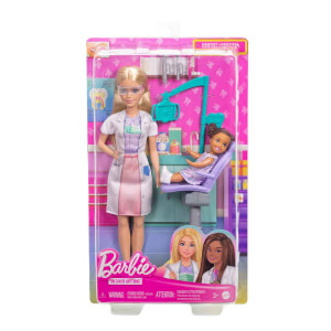 Barbie Bakım Temalı Kariyer Oyun Seti Diş Hekimi Bebeği JCR74 