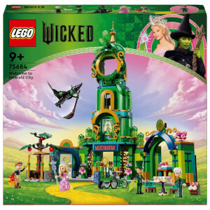 LEGO Wicked Emerald City’ye Hoş Geldiniz 75684 - 9 Yaş ve Üzeri Çocuklar için Kule Modeli, Glinda ve Elphaba Mini Bebekleri İçeren Yaratıcı Oyuncak Yapım Seti (945 Parça)