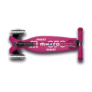 Micro Maxi Deluxe 3 Tekerlekli Katlanabilir Işıklı Pembe Scooter