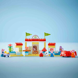 LEGO DUPLO Peppa Pig Süpermarket 10434 - 2 Yaş ve Üzeri Çocuklar için Peppa Pig Minifigürü İçeren Eğitici Oyuncak Yapım Seti (70 Parça)