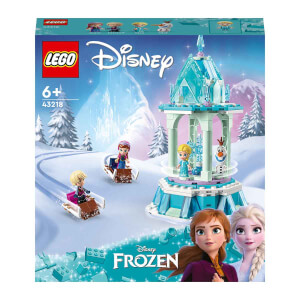 LEGO® ǀ Disney Anna ve Elsa'nın Sihirli Atlıkarıncası 43218 - 6 Yaş ve Üzeri Çocuklar için Buzdan Ev ve 4 Minifigür İçeren Yaratıcı Oyuncak Yapım Seti (175 Parça)
