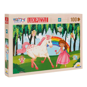 100 Parça Puzzle: Prenses ve Unicorn