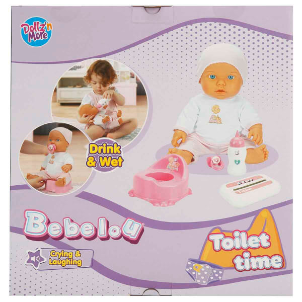 Sesli Bebelou Tuvalet Zamanı Bebek Seti 32 cm