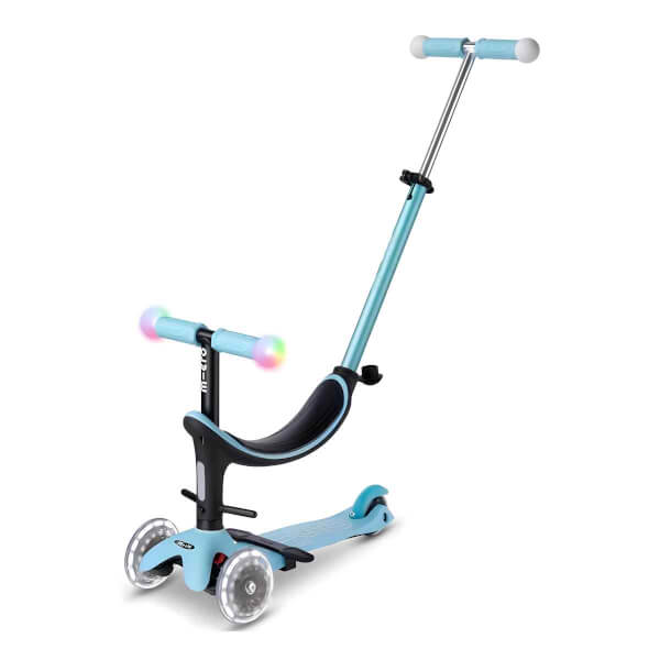 4in1 Micro Mini2Grow Deluxe Magic 3 Tekerlekli Işıklı Mavi Scooter 