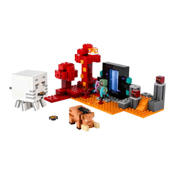 LEGO® Minecraft® Nether Geçidi Pususu 21255 - 8 Yaş ve Üzeri Macera Oyunları Yedi Çocuk İçin Yaratıcı Oyuncak Yapım Seti (352 Parça)