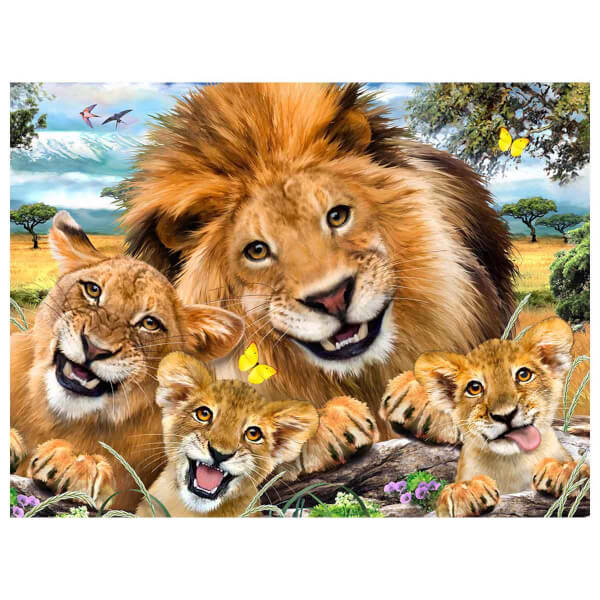 48 Parça 3D Puzzle ve Pelüş: Aslan 