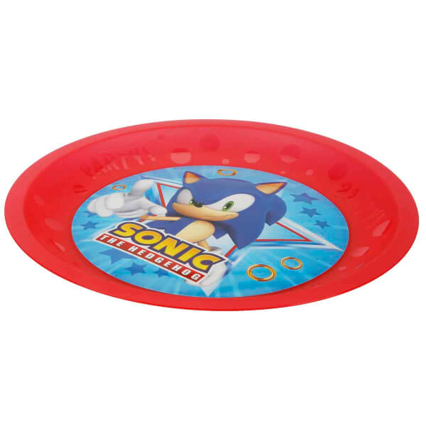 Sonic Speed Desenli Plastik Tabak 