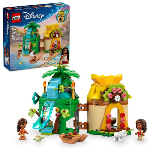 LEGO Disney Moana’nın Ada Evi 43260 - 5 Yaş ve Üzeri Çocuklar için İnşa Edilebilen Mini Bebek Evi İçeren Yaratıcı Oyuncak Yapım Seti (175 Parça)