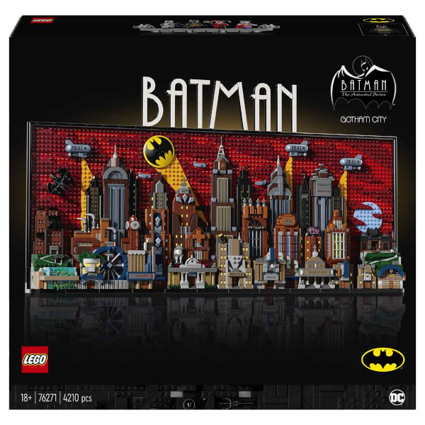 LEGO DC Batman: The Animated Series Gotham City 76271 Süper Kahraman Seven Yetişkinler için Koleksiyonluk Yaratıcı Sergileme Modeli Yapım Seti 4210 Parça