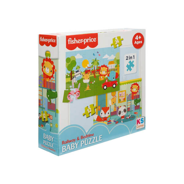 Fisher Price Baby Railway & Bedtime 2’si 1 Arada Puzzle