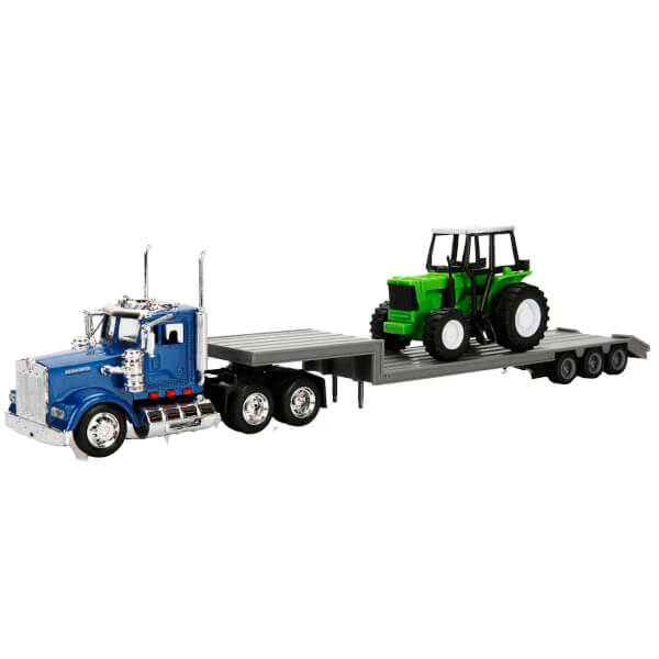 1:43 Long Haul Kenworth Taşıyıcı Tır Seti - Mavi Tır