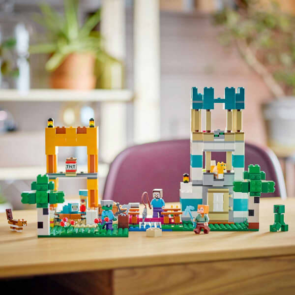  LEGO Minecraft Çalışma Kutusu 4.0 21249 - 8 Yaş ve Üzeri Macera Oyunları Seven Çocuklar için Kale İçeren Özel Yapım Yaratıcı Oyuncak Yapım Seti (605 Parça)