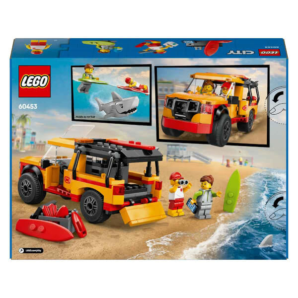 LEGO City Cankurtaran Kamyoneti 60453 - 6 Yaş ve Üzeri Çocuklar için 2 Minifigür ve Köpek Balığı Figürü İçeren Yaratıcı Oyuncak Yapım Seti (214 Parça)