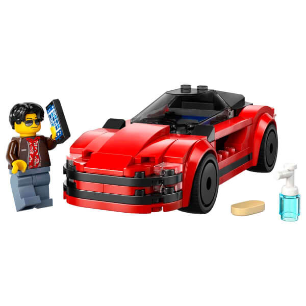 LEGO City Kırmızı Spor Araba 60448 - 5 Yaş ve Üzeri Çocuklar için Yaratıcı Oyuncak Yapım Seti (109 Parça)