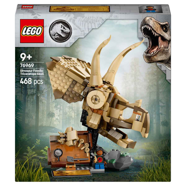 LEGO Jurassic World Dinozor Fosilleri: Triceratops Kafatası 76969 - 9 Yaş ve Üzeri Çocuklar için Yaratıcı Oyuncak Dinozor Yapım Seti (468 Parça)