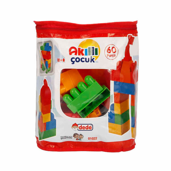 Akıllı Çocuk Renkli Bloklar 60 Parça