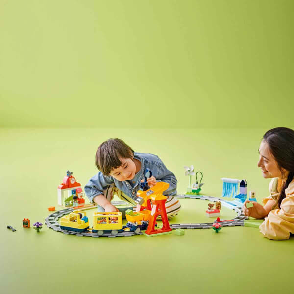 LEGO DUPLO Kasabası Büyük İnteraktif Mahalle Treni 10428 -3 Yaş ve Üzeri Çocuklar İçin Eğitici Oyuncak Yapım Seti (103 Parça)